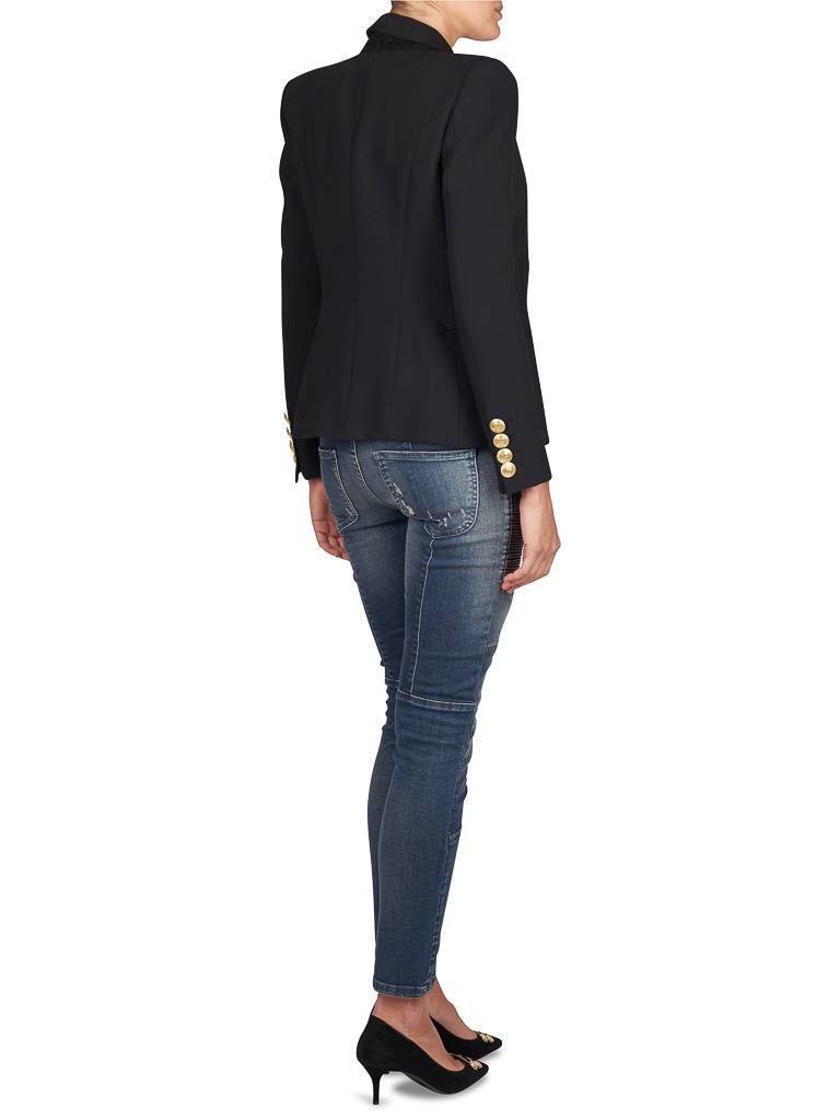 Pierre Balmain Blazer mit zwei Goldknöpfen schwarz