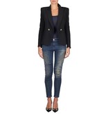 Pierre Balmain Blazer mit zwei Goldknöpfen schwarz