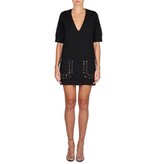 Elisabetta Franchi Kleid mit Spitzedetails schwarz