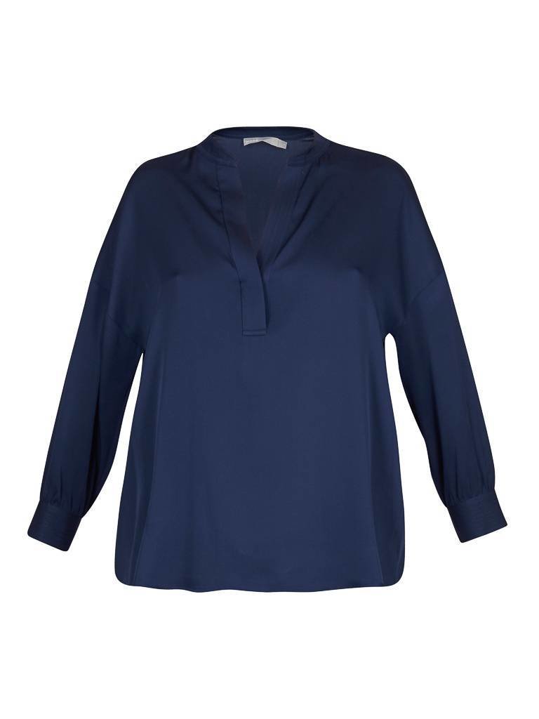 Vince V-Hals blouse donkerblauw