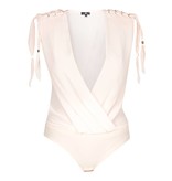 Elisabetta Franchi Overslag body met veters lichtroze