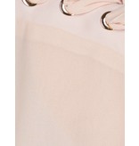 Elisabetta Franchi Crossover body with laces soft pink