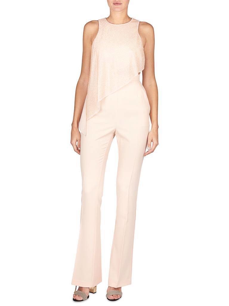 Elisabetta Franchi Jumpsuit with beads soft pink