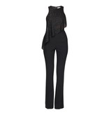 Elisabetta Franchi Jumpsuit mit Perlen schwarz