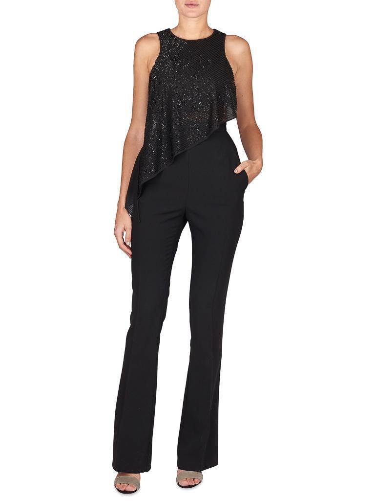 Elisabetta Franchi Jumpsuit met kralen zwart