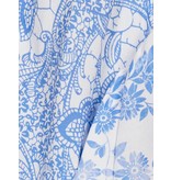 Elisabetta Franchi Jurk met print en ruches lichtblauw