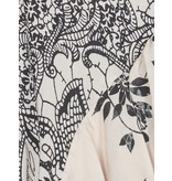 Elisabetta Franchi Jurk met print en ruches zwart