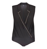 Elisabetta Franchi Sleeveless crossover body black