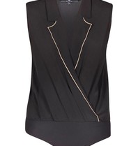 Elisabetta Franchi Sleeveless crossover body black