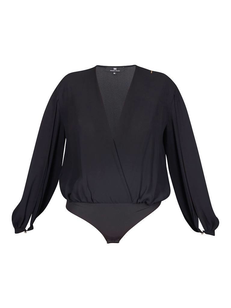 Elisabetta Franchi Body met lange mouwen zwart