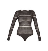 Elisabetta Franchi Semi transparante body zwart