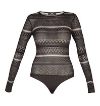 Elisabetta Franchi Halbtransparent Body schwarz