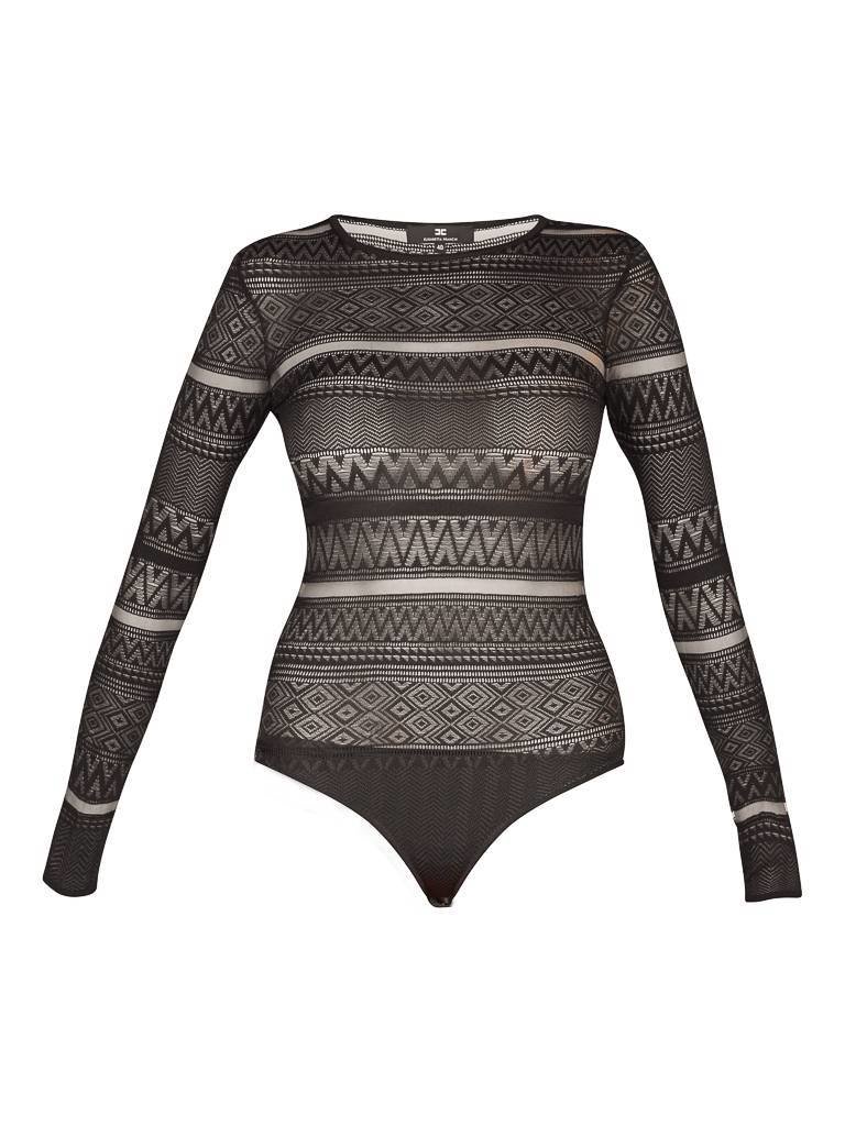 Elisabetta Franchi Semi transparante body zwart