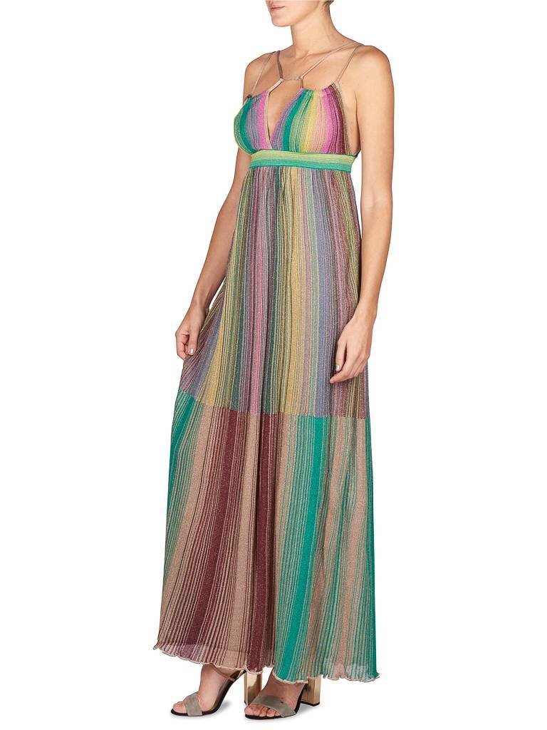 M Missoni Mouwloze glitterjurk multicolor