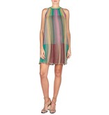 M Missoni Glitzerndes Neckholderkleid multicolor