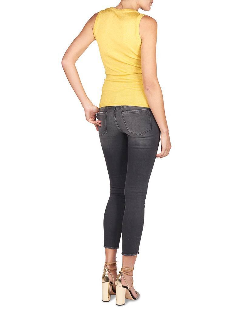 M Missoni Ärmellose glitzerndes Top gelb