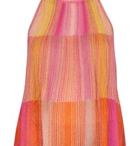 M Missoni Ärmellose gestreiftes glitzerndes Top rosa