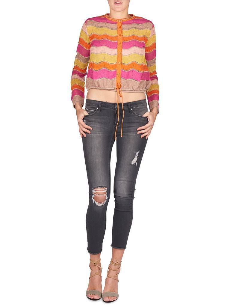 M Missoni Gestreiftes Cardigan orange