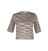 M Missoni Gestreiftes Top schwarz-Gold