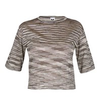 M Missoni Gestreiftes Top schwarz-Gold
