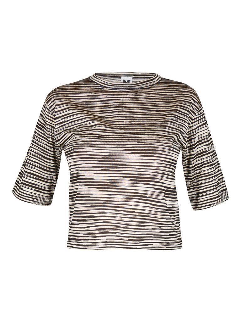 M Missoni Gestreiftes Top schwarz-Gold