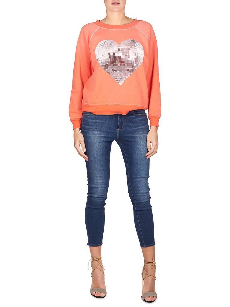 Wildfox Disco heart Sweatshirt rot