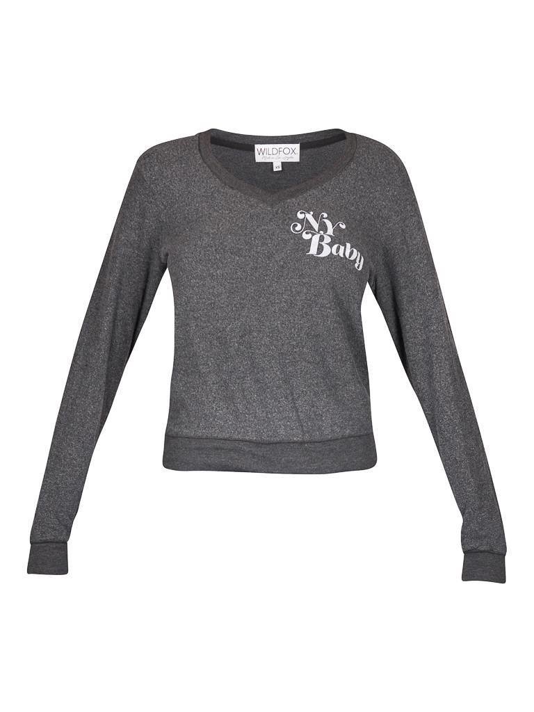 Wildfox NY Baby Sweatshirt schwarz