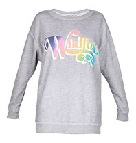 Wildfox Vintage rainbow sweater grey