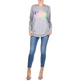 Wildfox Vintage rainbow sweater grijs
