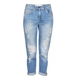 Elisabetta Franchi Destroyed boyfriend jeans blauw