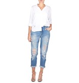 Elisabetta Franchi Destroyed boyfriend jeans blauw