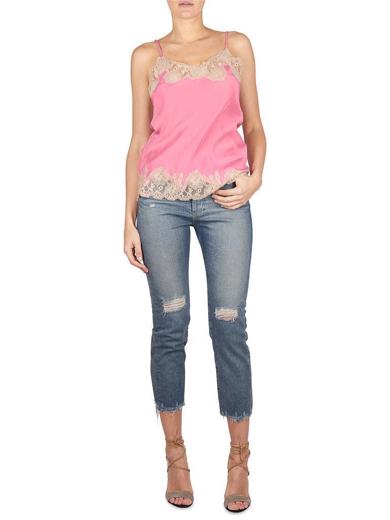 Gold Hawk Marilyn singlet pink with beige lace