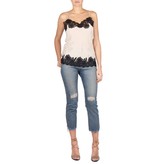 Gold Hawk Marilyn Top creme mit schwarzer Spitze