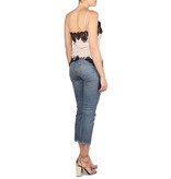 Gold Hawk Marilyn Top creme mit schwarzer Spitze