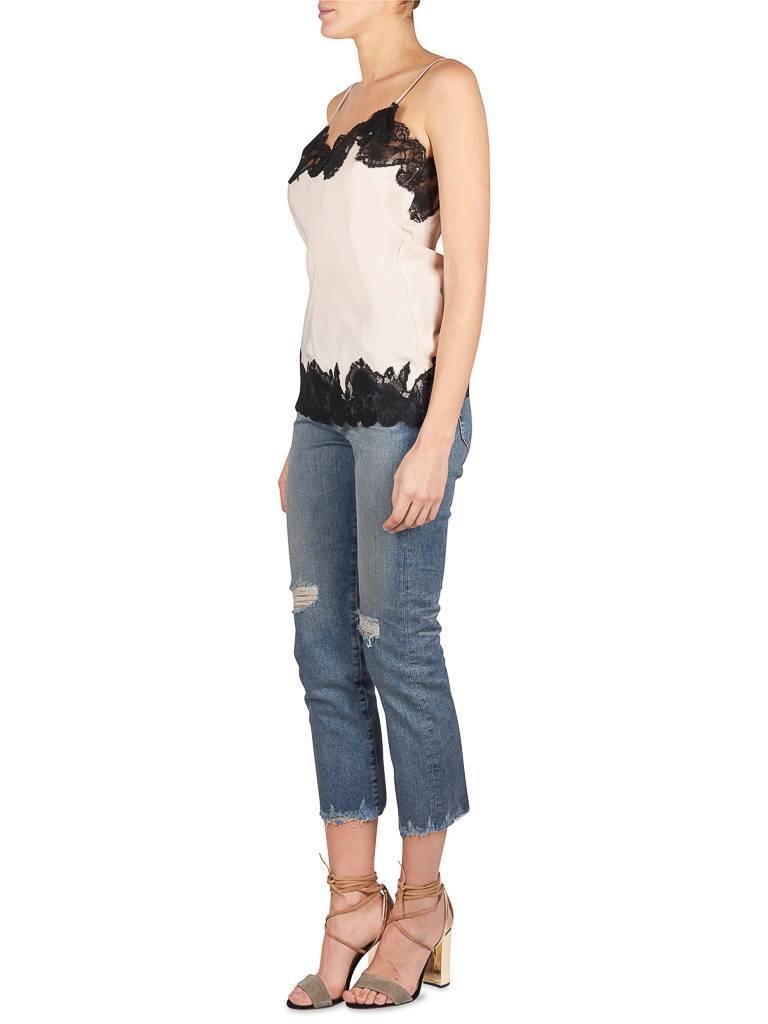 Gold Hawk Marilyn Top creme mit schwarzer Spitze