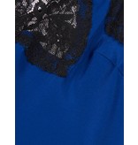 Gold Hawk Marilyn Kleid blau mit schwarzer Spitze
