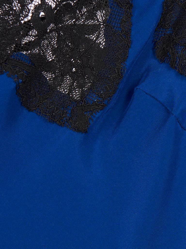 Gold Hawk Marilyn Kleid blau mit schwarzer Spitze