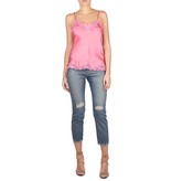 Gold Hawk Floral singlet with lace pink
