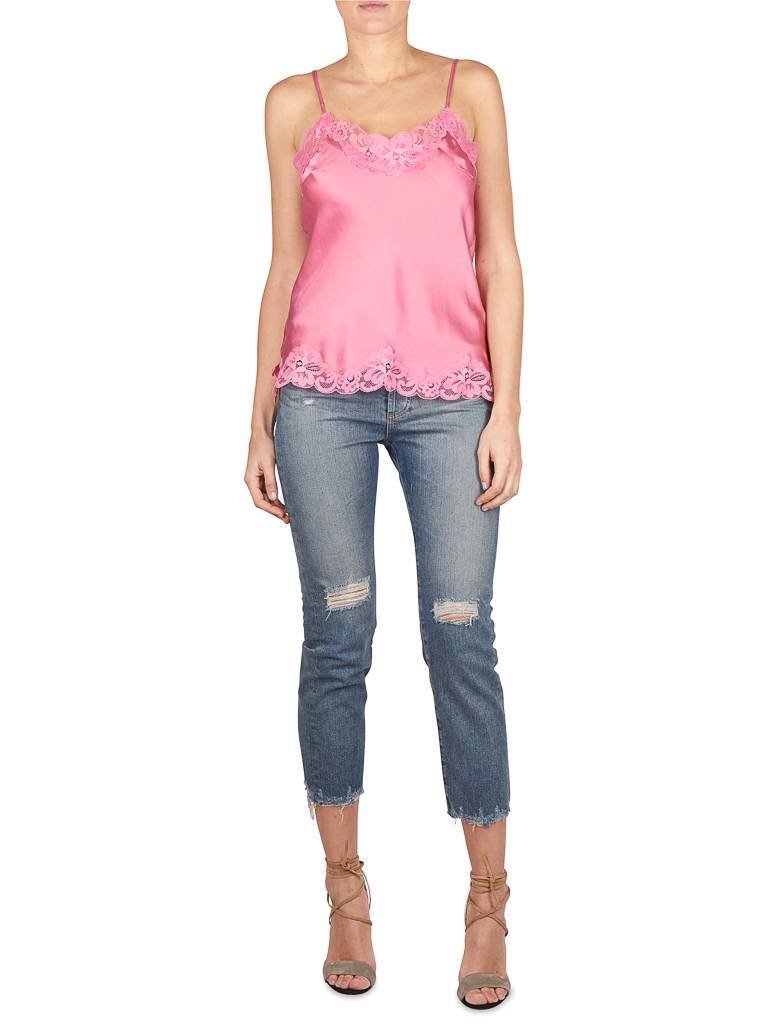 Gold Hawk Floral singlet met kant roze