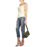 Gold Hawk Floral singlet met kant geel