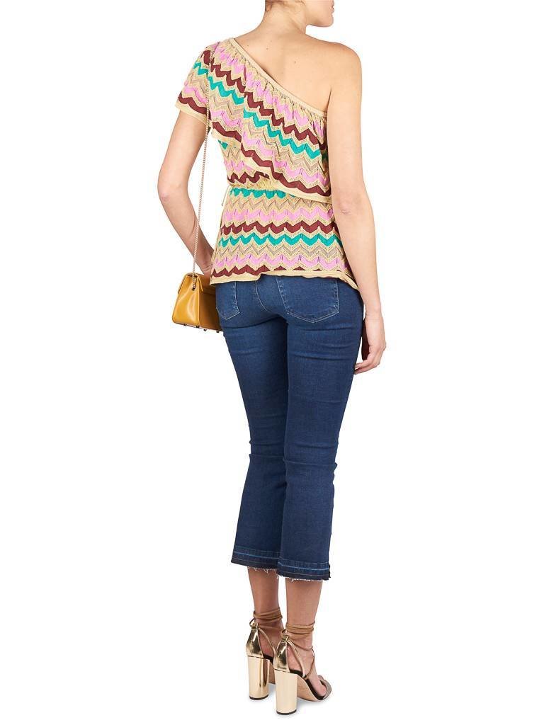 M Missoni One-shoulder top roze