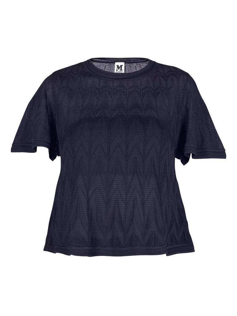 M Missoni Lurex top dark blue