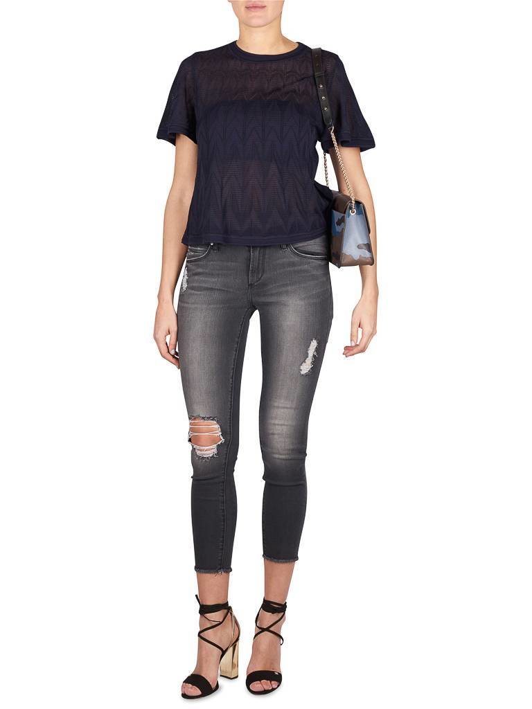 M Missoni Lurex top dark blue