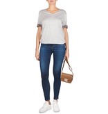 Notes Du Nord T-Shirt mit Leopardenmuster Detail grau