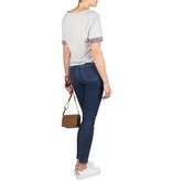 Notes Du Nord T-shirt with leopard print detail light grey