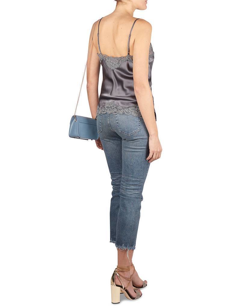 Gold Hawk Floral singlet met kant donkergrijs