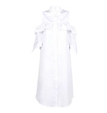 Notes Du Nord Overhemdjurk met open schouders wit