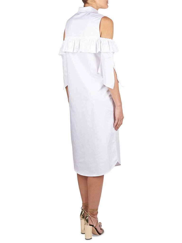 Notes Du Nord Shirt dress with open shoulders white