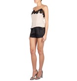 Gold Hawk Floral shorts with lace black