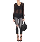 Gold Hawk Sheer blouse zwart
